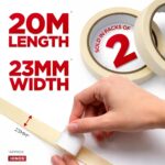 Status IONOS Masking Tape, 2 Pack, 23 mm × 20 m – White - Image 2