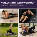 KAYMAN Extra Thick Foam Yoga Exercise Mat – Black - Image 8