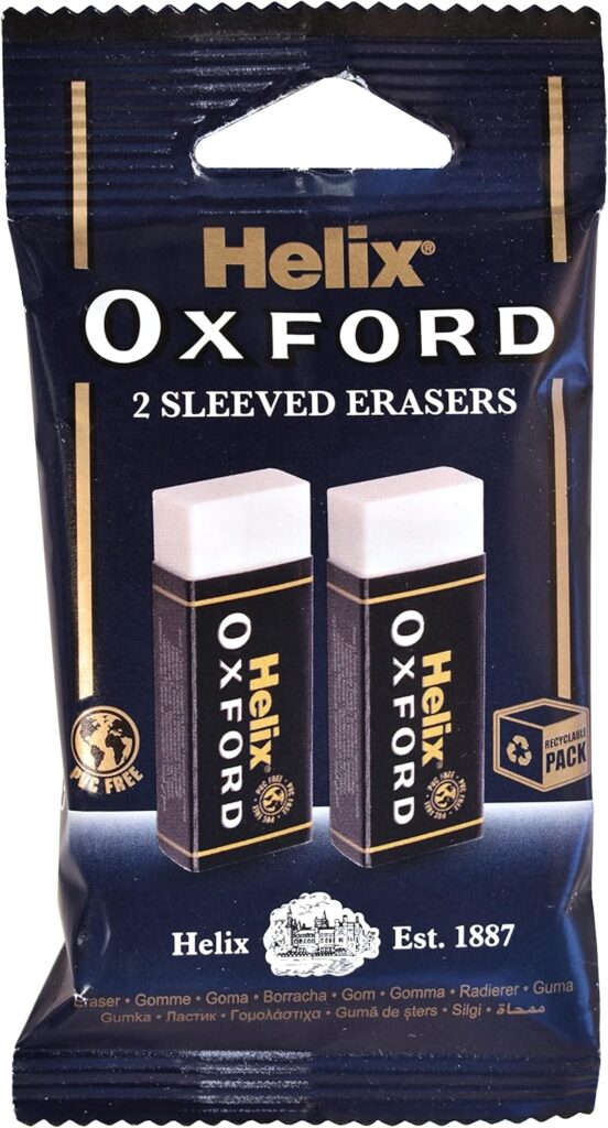 Helix Oxford large erasers, twin pack – Multicolored