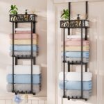 HapiRm Over-door multi-rail towel rack – Black