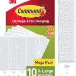 Command Interlocking picture-hanging strips – X-Large – White – 20-pack