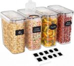 Storivo airtight cereal storage containers, 4 x 4L – Transparent