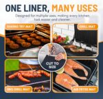 Linda's Essentials Reusable oven protector liners – 2 Pack (Medium) – Black – 2-pack - Image 6