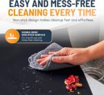 Linda's Essentials Reusable oven protector liners – 2 Pack (Medium) – Black – 2-pack - Image 9