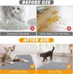 Double-layer cat litter mat – 38×61 cm – Grey - Image 5