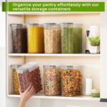 Storivo airtight cereal storage containers, 4 x 4L – Transparent - Image 5