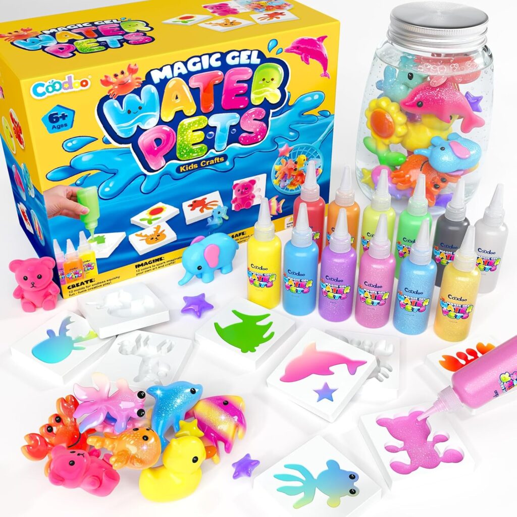 Coodoo Water-gel figure making kit – 7.09 x 10.24 inches – Vibrant, Glowing Colors