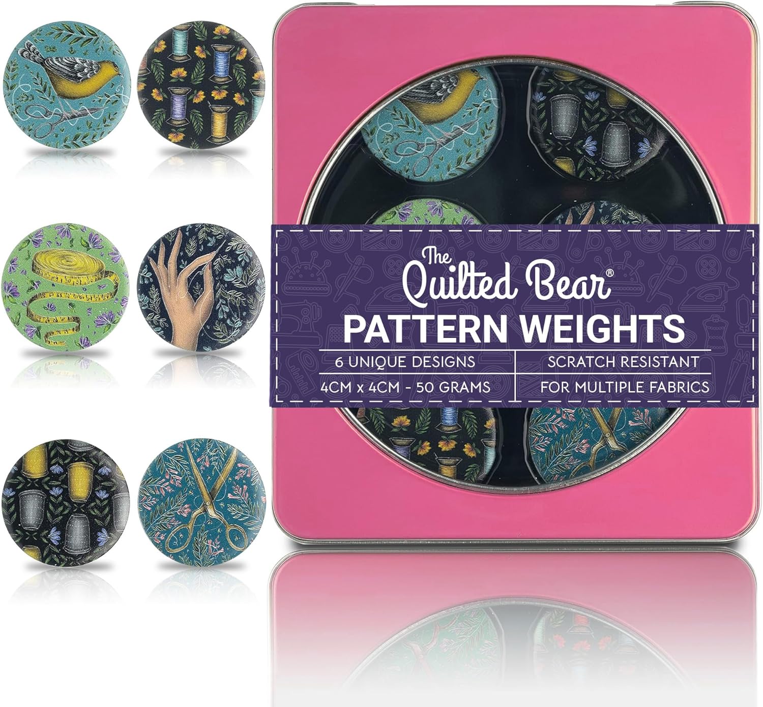 Dressmaking pattern weights – 6 x 40mm – Catherine Rowe - Sewing Design Dressmaking pattern weights – 6 x 40mm – Catherine Rowe - Sewing Design - Image 1