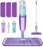 Refillable spray mop with washable pads – Purple Mops With 3 Refills – 2-pack