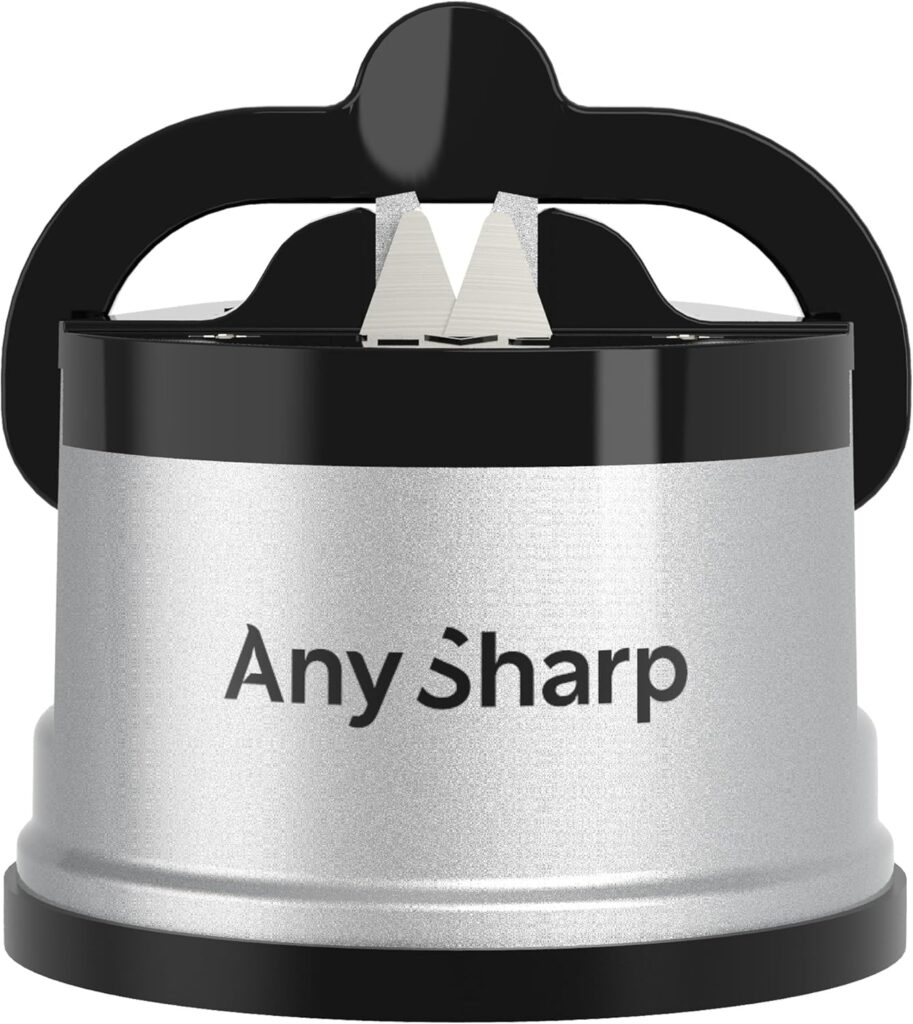 AnySharp Suction-base manual knife sharpener – Silver