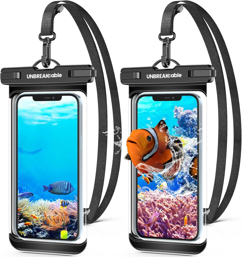 UNBREAKcable Waterproof Phone Pouch, 2-pack – Transparent
