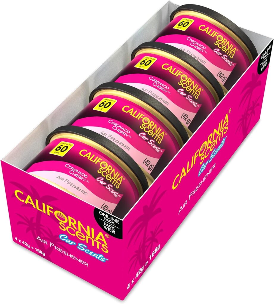 California Scents Coronado Cherry Car Air Freshener, 4-pack