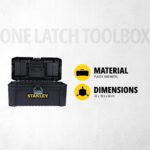 STANLEY Portable rigid toolbox with tote – Black/Yellow - Image 3