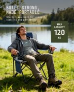 Voyager Folding camping chairs – Padded – Black - Image 7