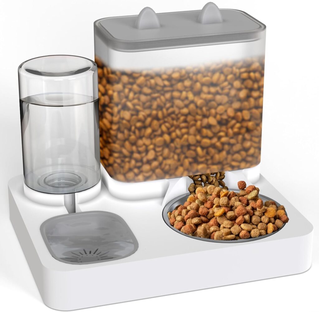 Vivo Technologies Gravity pet feeder and water dispenser – Dark Grey – 2.2 litres