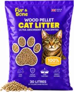 Fur & Bone Wood-pellet cat litter – 30 litres