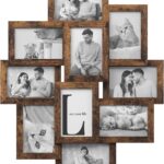 SONGMICS Four-by-six photo-frame set – 10 Frames – Rustic Brown – 1.8 kg