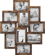 SONGMICS Four-by-six photo-frame set – 10 Frames – Rustic Brown – 1.8 kg