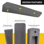 AFFIXERS Rubber door wedges, grey, 3 pack – Grey (Pack of 3) - Image 3