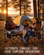 Voyager Folding camping chairs – Padded – Black - Image 2