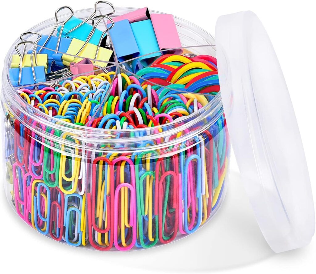 Sopito Paper clips and elastic band set – 3.94 x 3.78 x 2.40 inches