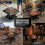 ZENO Square outdoor fire pit – Black - Image 8