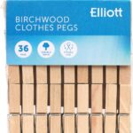Elliott hardwood clothes pegs, 36 pack – 36 Count Hardwood – Beige