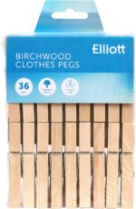 Elliott hardwood clothes pegs, 36 pack – 36 Count Hardwood – Beige