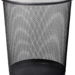 KEPLIN Mesh office wastepaper basket – Black – 9 litres