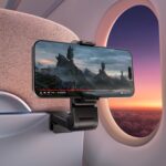 Aircraft tray-clamp phone holder – Black