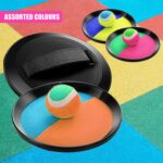 Sticky-paddle catch ball set – Multi-coloured - Image 2