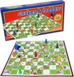 Navoys Snakes and Ladders board game – One Size – Multicolor