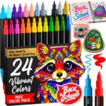 ARTISTRO Dual-tip acrylic paint pens – 24-pack