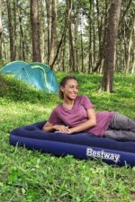 Bestway Flocked inflatable camping airbed – Single – Blue - Image 7