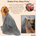 SOGGYDOGGY Large microfibre dog-drying towel – Grey Dog Drying Towel – XL – Grey - Image 6