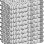 A & B TRADERS Cotton kitchen tea towels – Grey