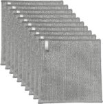 YinQin Woven stainless-steel cleaning cloth – Stainless Steel Cleaning Cloths – 7.87 X 7.87 Inches – Silver