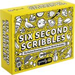 Gamely Six Second Scribbles drawing game – Card Game – Pocket Sized – Multicolor